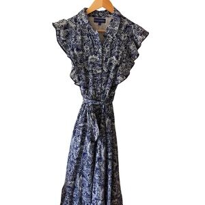 Ro’s Garden Maxi Shirt Dress Ruffles